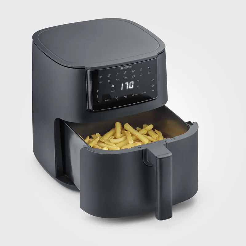 FR 2462 Black Line Single XXL - Airfryer - Hetelucht friteuse - Touchscreen - 7 Liter - 12 Automatische programma's - 1700 Watt de Severin en Noir – photo produit