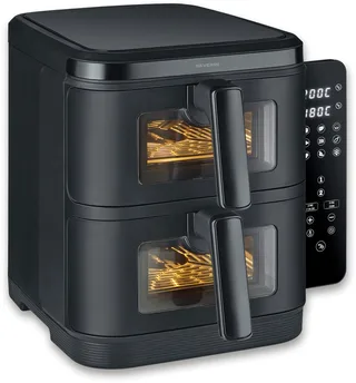 FR 2468 S-Fry Duo Stack - Dubbele Airfryer- Heteluchtfriteuse - 2x 5,5 Liter boven elkaar - Ruimtebesparend by Severin in Black – product photo 1 of 2