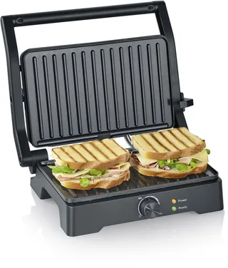 KG 2391 Multigrill XL - Contactgrill - 180˚ Uitklapbaar - Regelbare thermostaat - 1800W - Antiaanbaklaag fra Severin i Sort – produktbillede 1 af 2