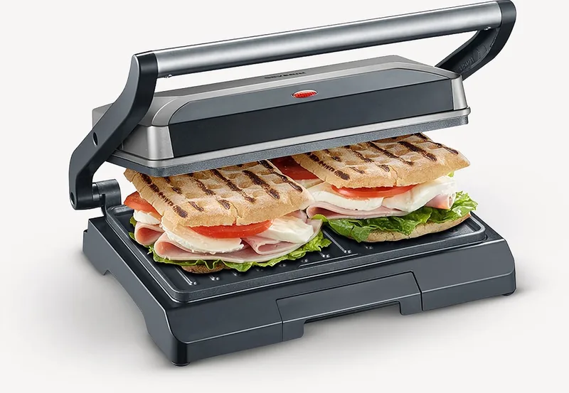KG 2394 – Contactgrill – Grijs/zwart - Antiaanbaklaag - Afneembare opvangschaal voor vet by Severin in Multicolour – product photo 1 of 3