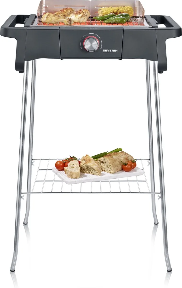 PG 8124 STYLE Evo S Barbecue Grill met statief - eBBQ 2500W - 350gr.in 10min de Severin en Noir – photo produit