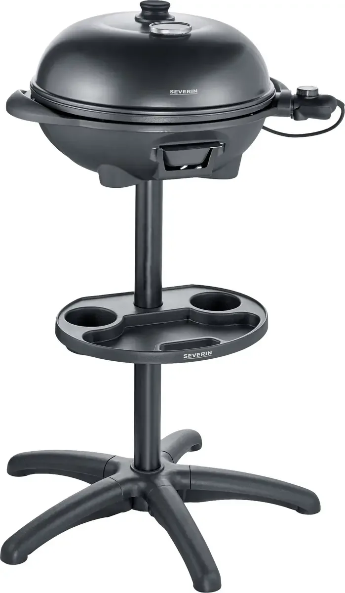 PG 8541 Staande grill Elektrisch Kogelbarbecue, Thermometer in deksel Grilloppervlak (diameter)=410 mm by Severin in Black – product photo