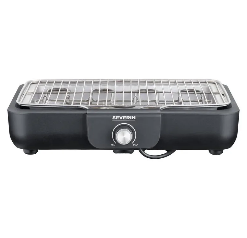 PG 8554 - Electrische Tafel BBQ Grill - 2300 W - 230 °C - Grillrooster - Roestvrijstaal van Severin in Zwart – productfoto 2 van 5