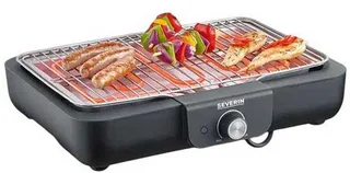PG 8554 - Electrische Tafel BBQ Grill - 2300 W - 230 °C - Grillrooster - Roestvrijstaal van Severin in Zwart – productfoto 1 van 5