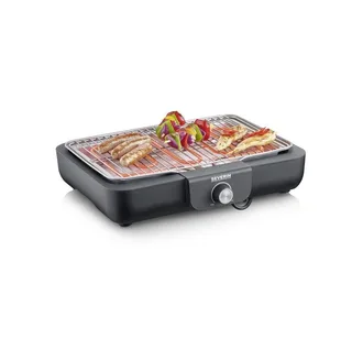 PG 8554 - Electrische Tafel BBQ Grill - 2300 W - 230 °C - Grillrooster - Roestvrijstaal van Severin in Zwart – productfoto 3 van 5