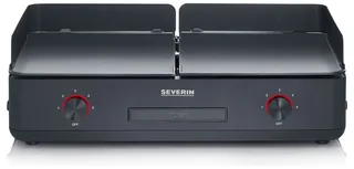 PG 8569 - Plancha BBQ Grill SUAVE - Twee aparte verwarmingszones - Keramische coating - 240 °C de Severin en Noir – photo produit 3 sur 3