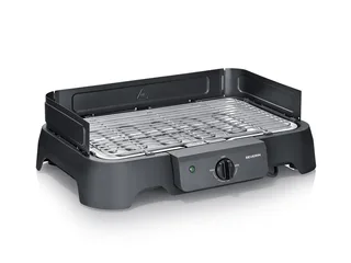 PG 8593 Elektrische BBQ Tafelgrill – 2000 W – RVS Grillrooster – Temperatuurregelaar 35-200°C van Severin in Zwart – productfoto 1 van 2