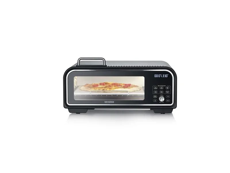PG Pizzaoven - 400°C in 5 minuten - incl. 30 cm Pizza Steen van Severin in Zwart – productfoto 3 van 3