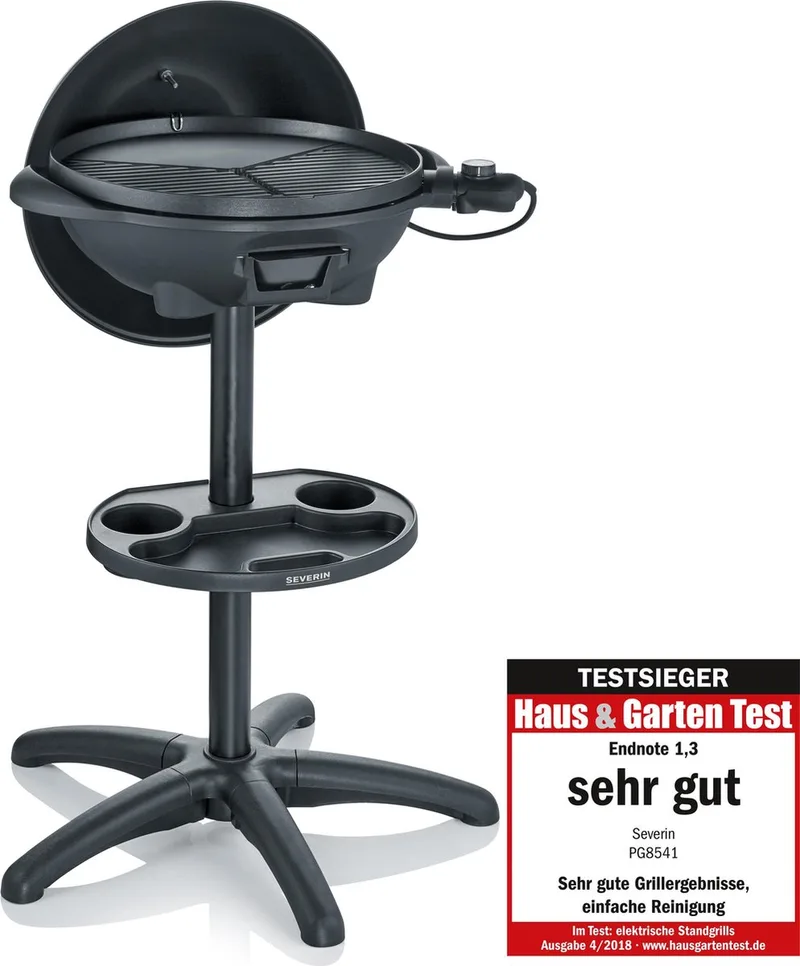PG8541 - Barbecue-grill op statief van Severin in Matzwart – productfoto