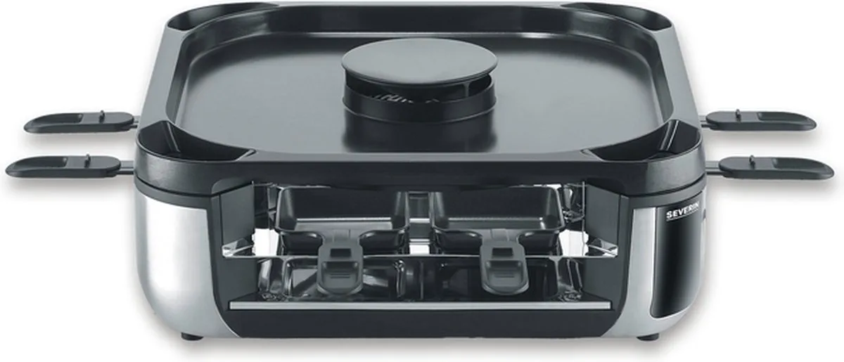 RG 2379 SEVENTO Raclette/Gourmet - Rook- en Geurarm Genieten fra Severin i Sort – produktbillede