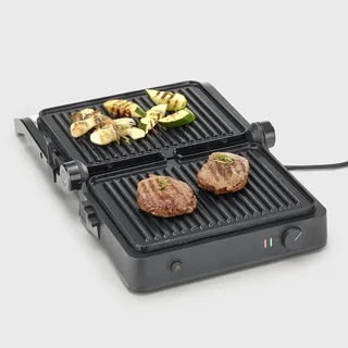 RG 2398 Severin - Contactgrill - Tafelgrill model - Keramische antiaanbaklaag - Afneembare platen - 1800 watt de Severin en Noir – photo produit 2 sur 3