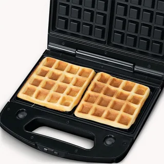 SA 2968 - Wafelijzer, Tosti-ijzer & Contactgrill - 1000W - Verwisselbare platen - Antiaanbaklaag by Severin in Geborsteld RVS-zwart – product photo 1 of 3