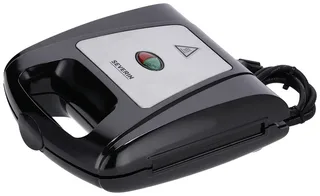 SA 2968 - Wafelijzer, Tosti-ijzer & Contactgrill - 1000W - Verwisselbare platen - Antiaanbaklaag by Severin in Geborsteld RVS-zwart – product photo 3 of 3