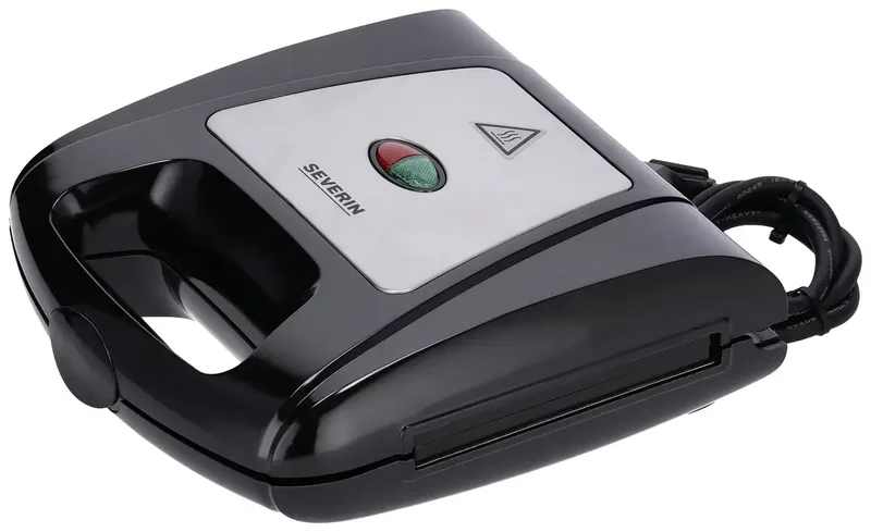 SA 2968 - Wafelijzer, Tosti-ijzer & Contactgrill - 1000W - Verwisselbare platen - Antiaanbaklaag by Severin in Geborsteld RVS-zwart – product photo 3 of 3
