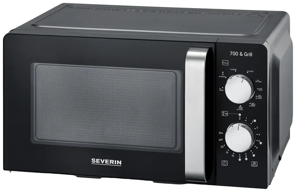 Severin 7781 Magnetron Zwart 700 W Timerfunctie, Grillfunctie van Severin in Zwart – productfoto