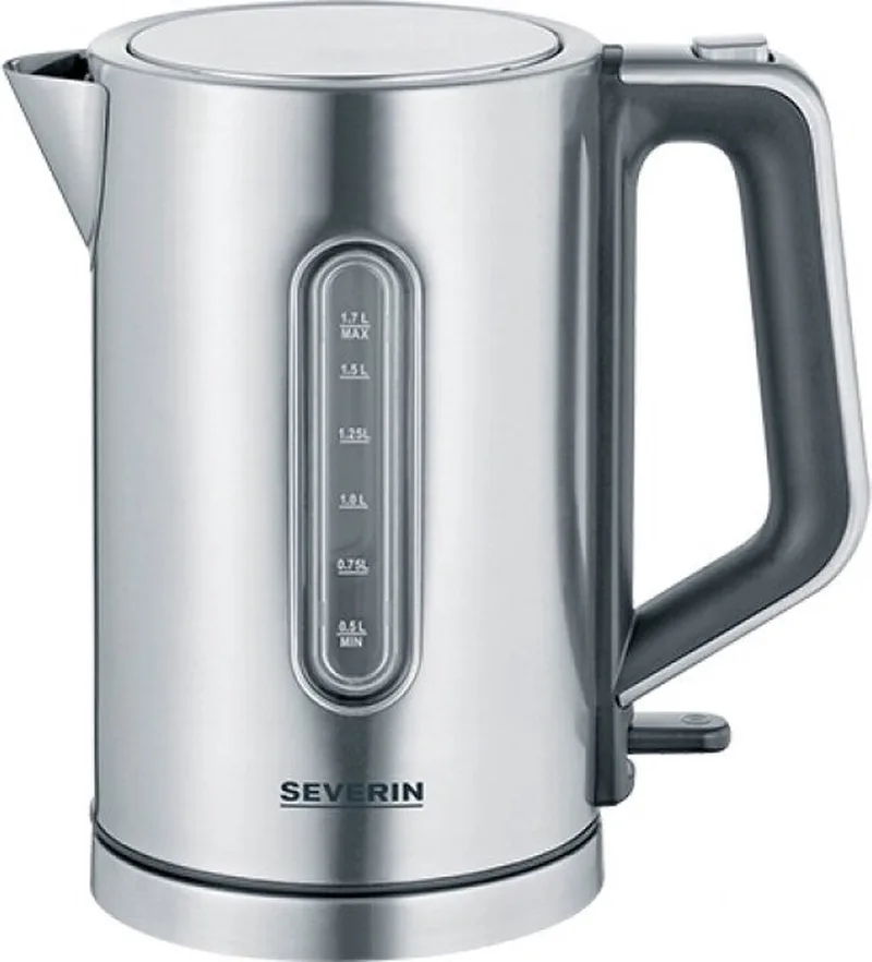 WK 3402 Waterkoker – 1,7 Liter – 2400W – Roestvrij staal by Severin in Grey – product photo