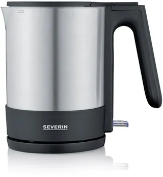 WK 3409 Waterkoker van Severin in Rvs, Zwart – productfoto 1 van 3