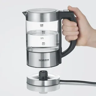 WK 3458 Glazen Waterkoker Mini 0,5L - Multi temp. 1100W by Severin in Rvs – product photo 2 of 3