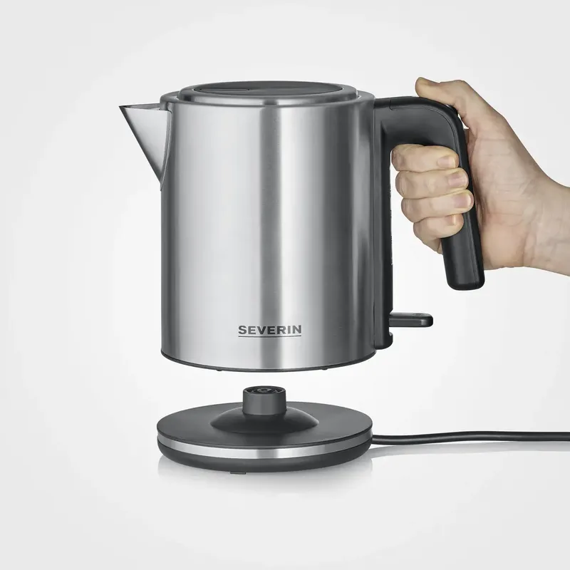WK 3489 - Waterkoker - hoogwaardig roestvrij staal - XXL-opening - bediening met één hand - Silver van Severin in Rvs – productfoto 2 van 2
