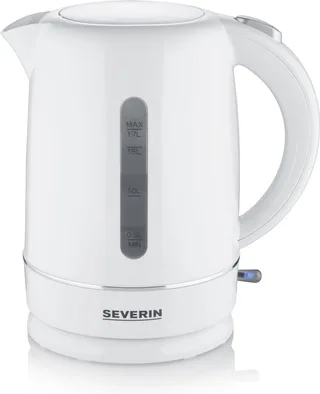 WK 4325 Waterkoker - draadloos - 1.7 liter - Wit fra Severin i Hvid, Sølv – produktbillede 1 af 2