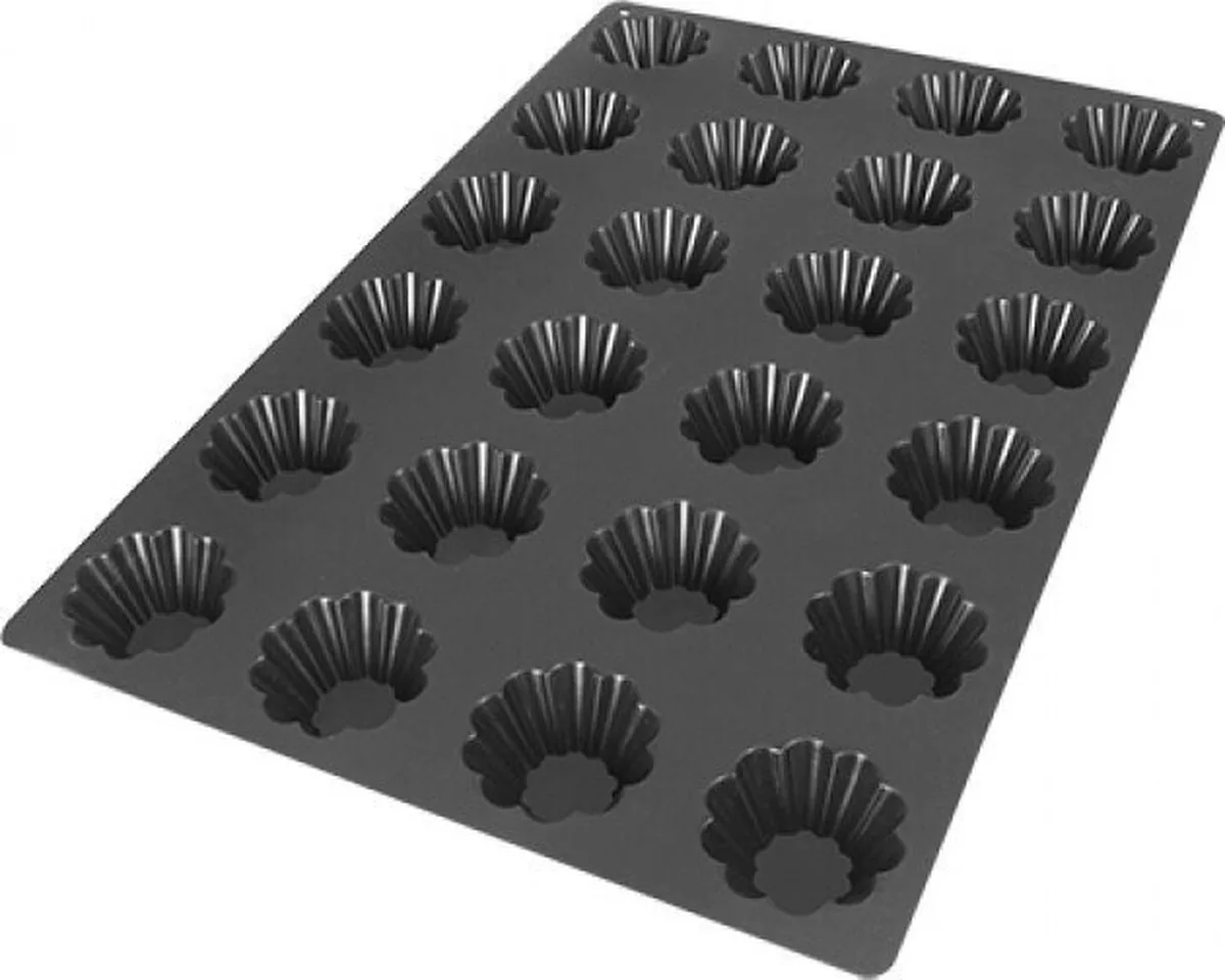 Bakmat Briochette (Cap.24St.) - SessantaQuaranta 070601 - Horeca & Professioneel van Silikomart in Zwart – productfoto