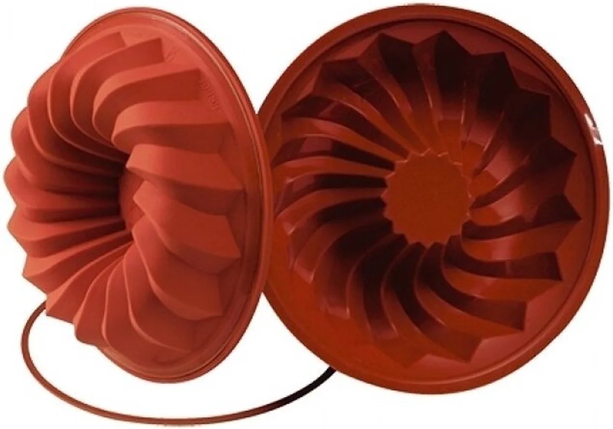 Bakvorm Savarin 6,0(H)Xø24cm - UniFlex 070094 de Silikomart en Rouge – photo produit