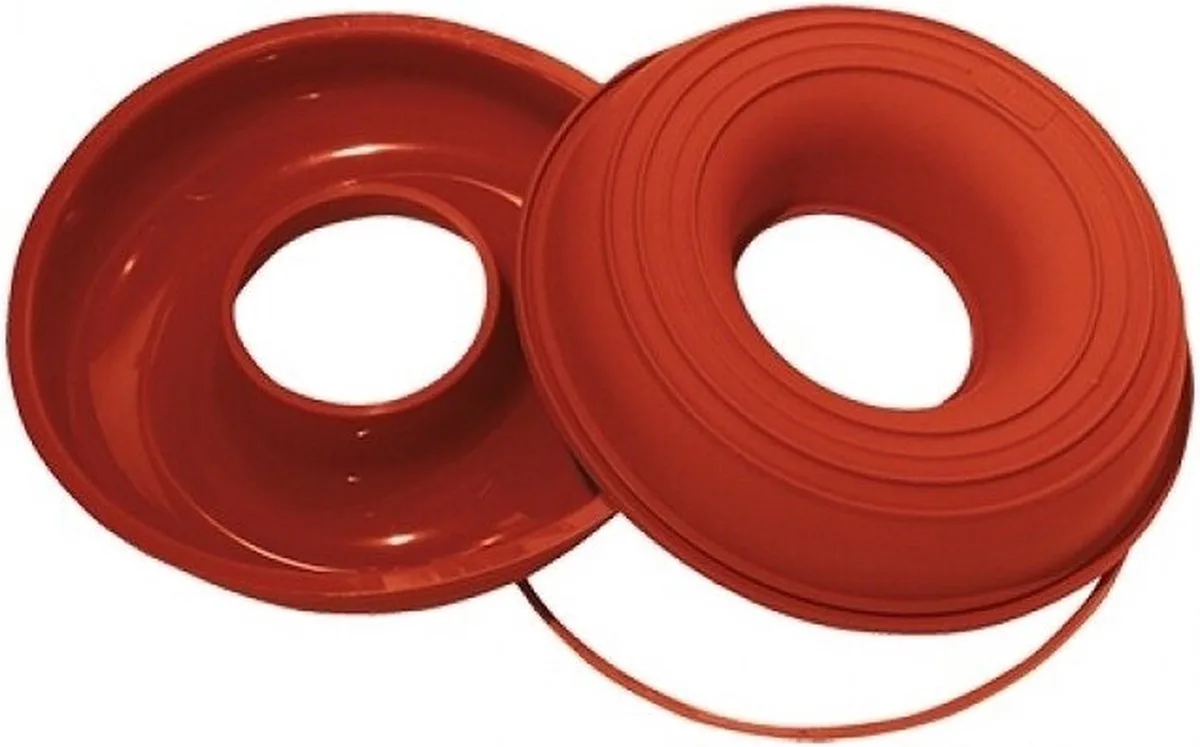 Bakvorm Savarin 6,0(H)Xø24cm - UniFlex 070098 von Silikomart in Rot – Produktfoto