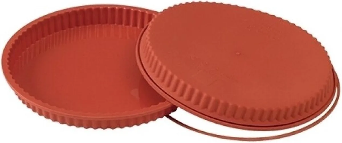 Bakvorm Taart 3(H)Xø28cm - UniFlex 070089 van Silikomart in Rood – productfoto