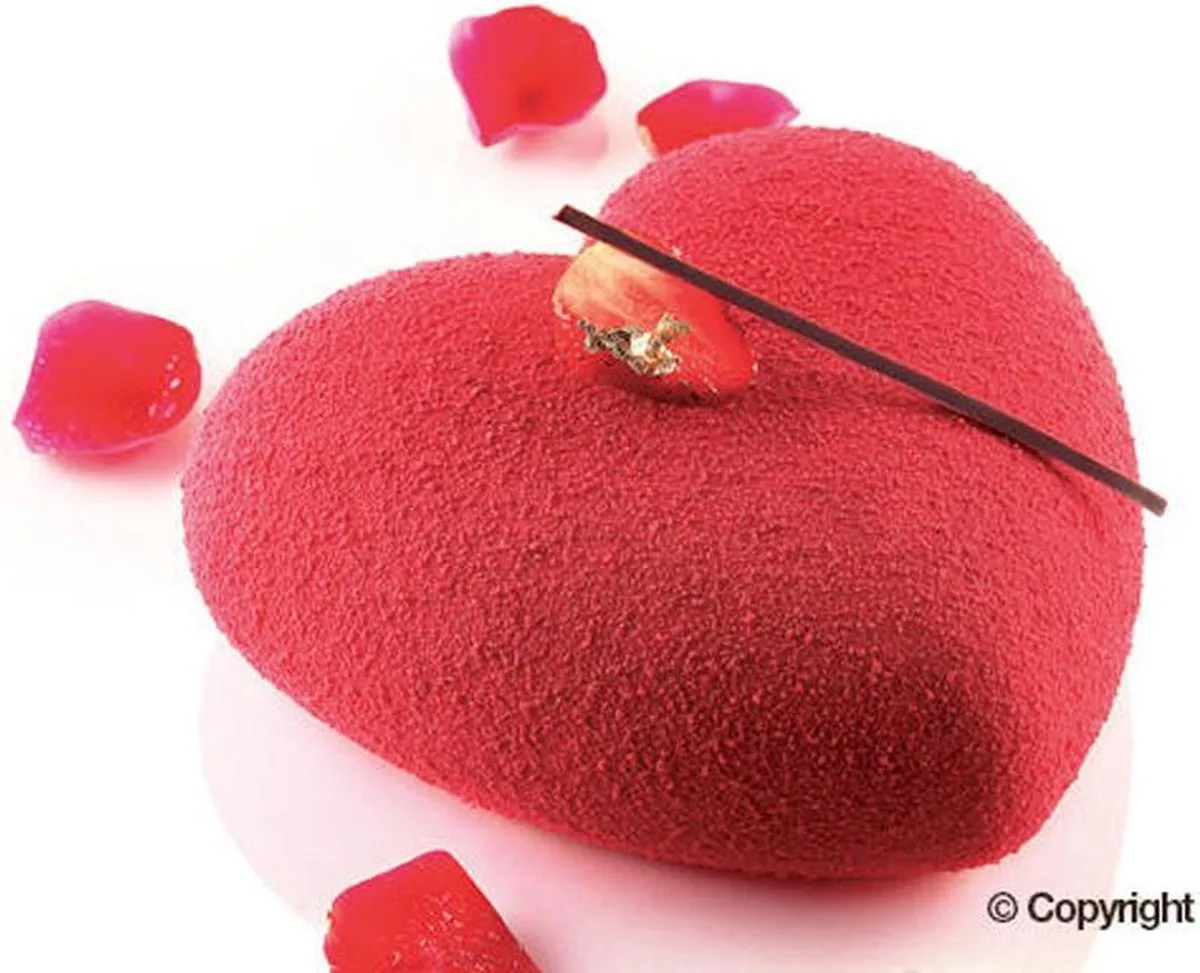 Bavaroise / Bakvorm hart "Amore 600" Silikomart von Silikomart in Weiß – Produktfoto