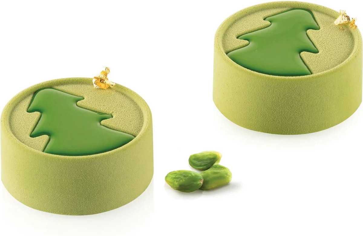 Mini Hiver - bakvorm kerst 6x ø70 H30 MM fra Silikomart i Hvid – produktbillede