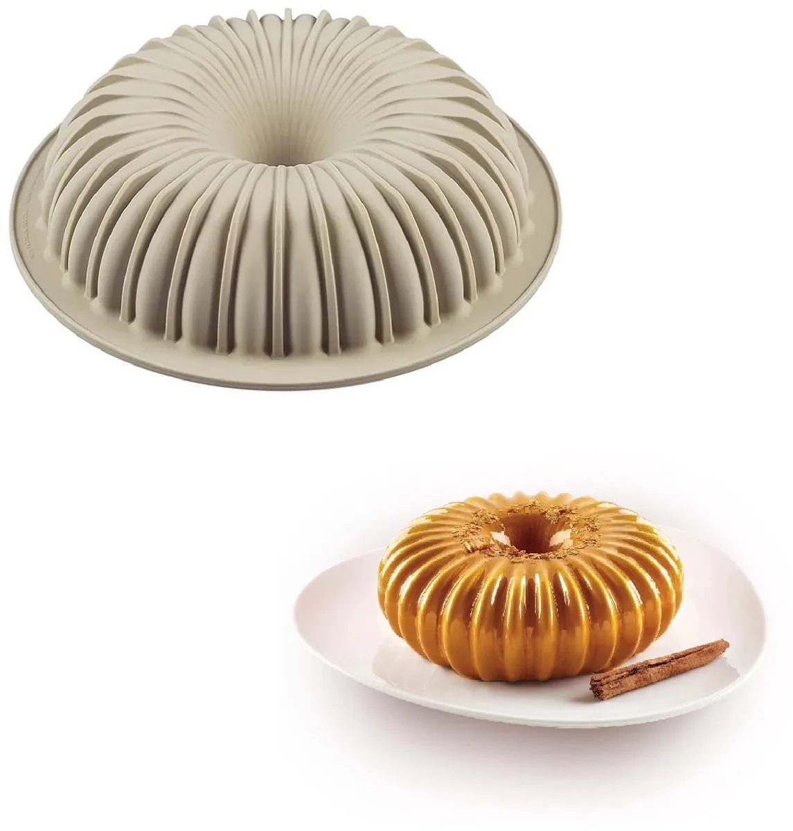 Siliconen 3D Design bakvorm - Raggio by Silikomart in Beige – product photo