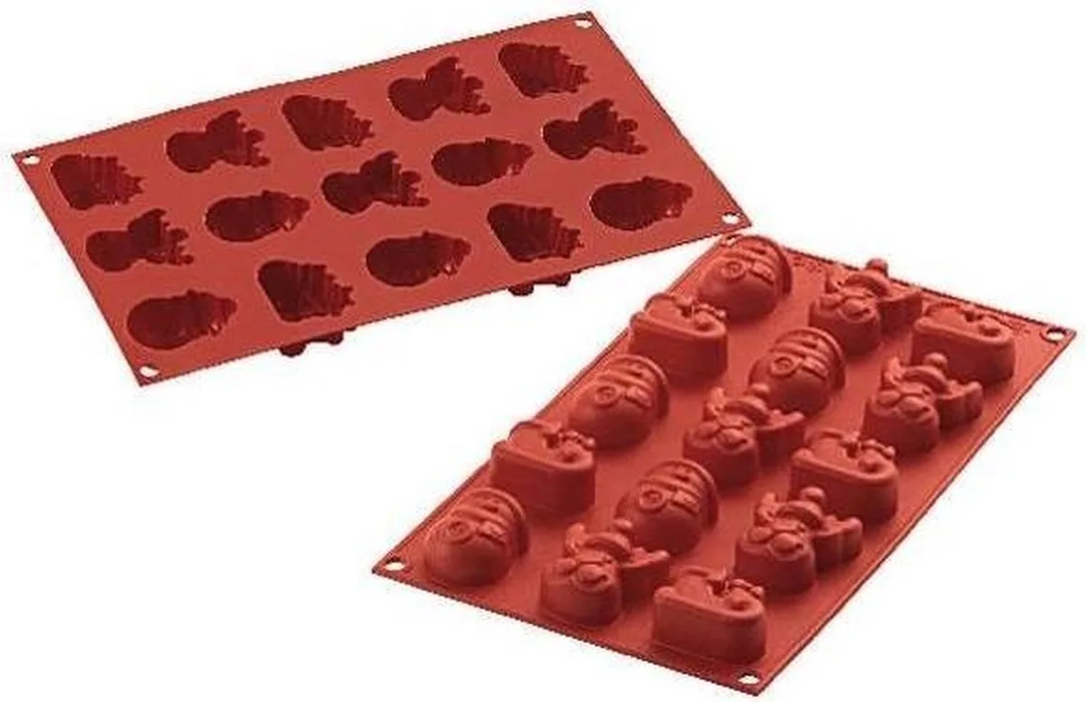 Siliconen bakmat Magic Xmas by Silikomart in Terracotta – product photo