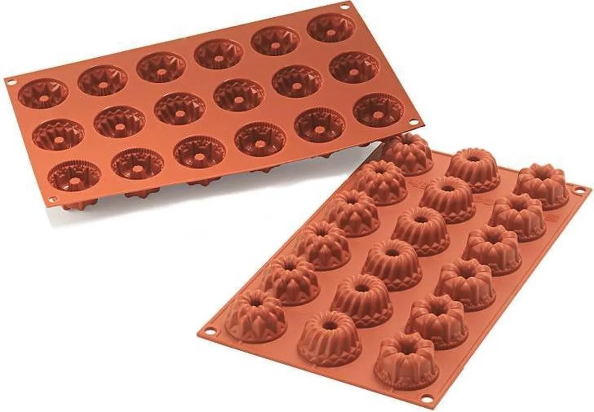 Siliconen bakvorm fantastie van Silikomart in Terracotta – productfoto