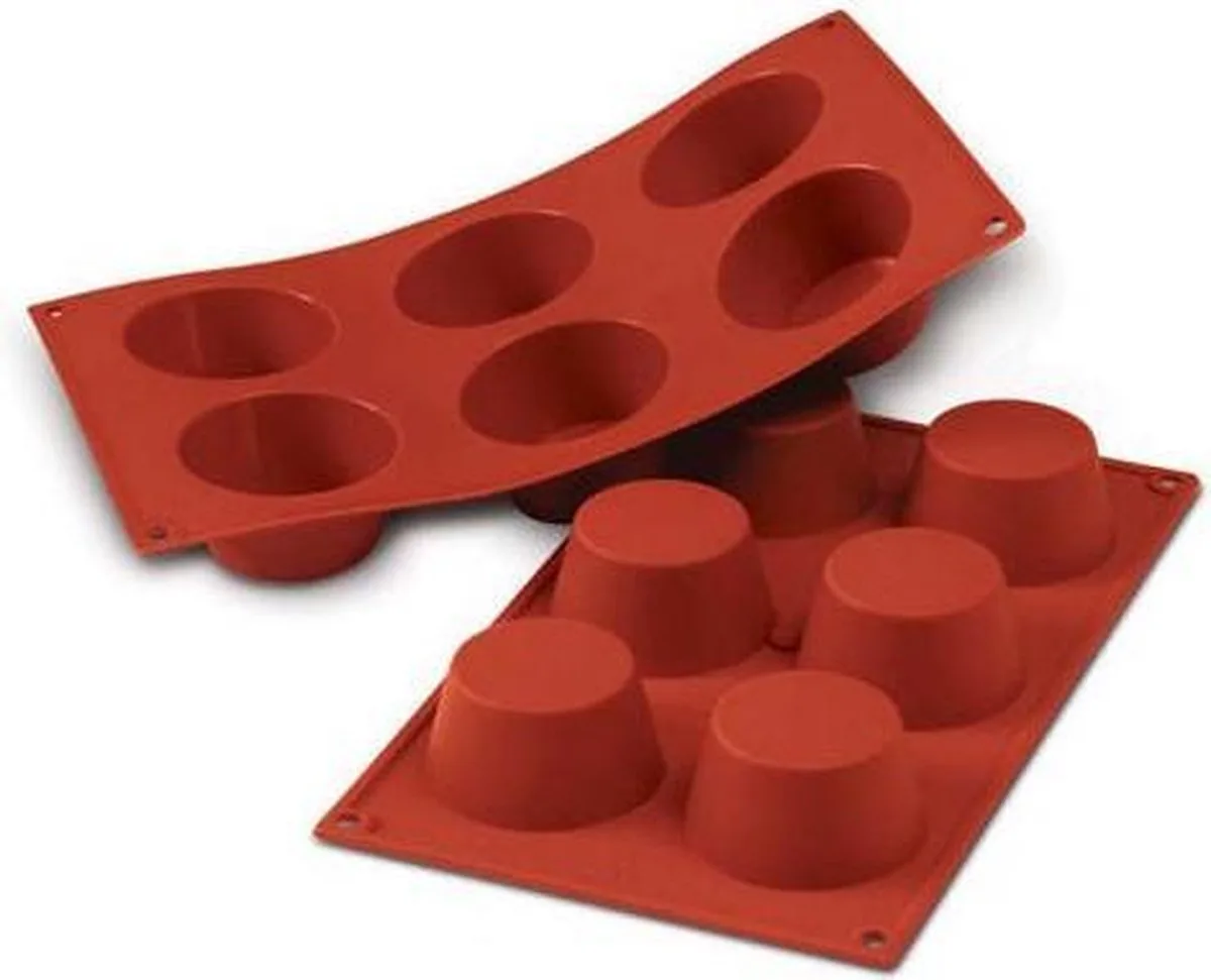 Siliconen bakvorm muffin fra Silikomart i Terracotta – produktbillede