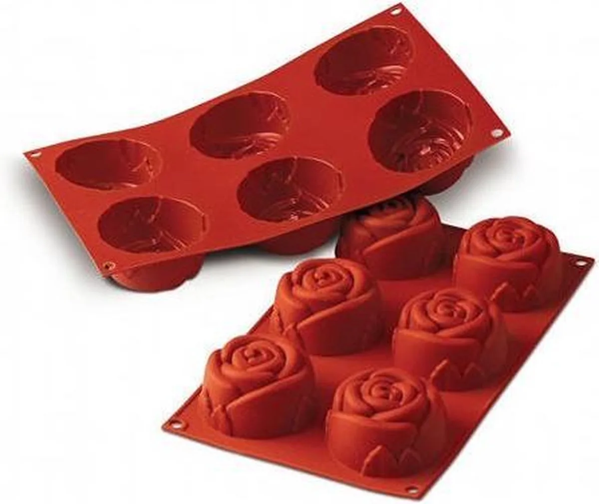 Siliconen bakvorm roos de Silikomart en Terracotta – photo produit