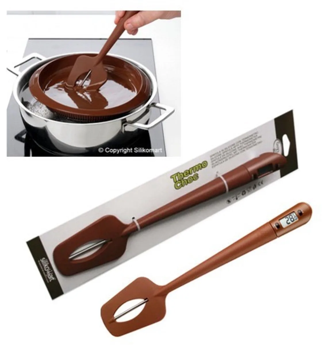 Thermometer voor Chocolade van Silikomart in Bruin – productfoto