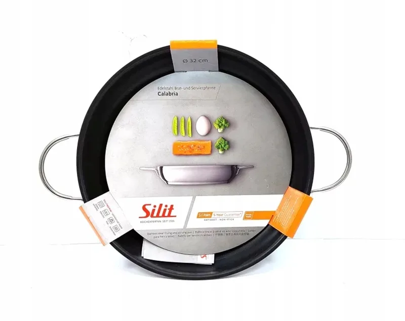 Calabria Koekenpan 32cm - Roestvrij Staal, Anti-aanbaklaag by Silit in Black – product photo