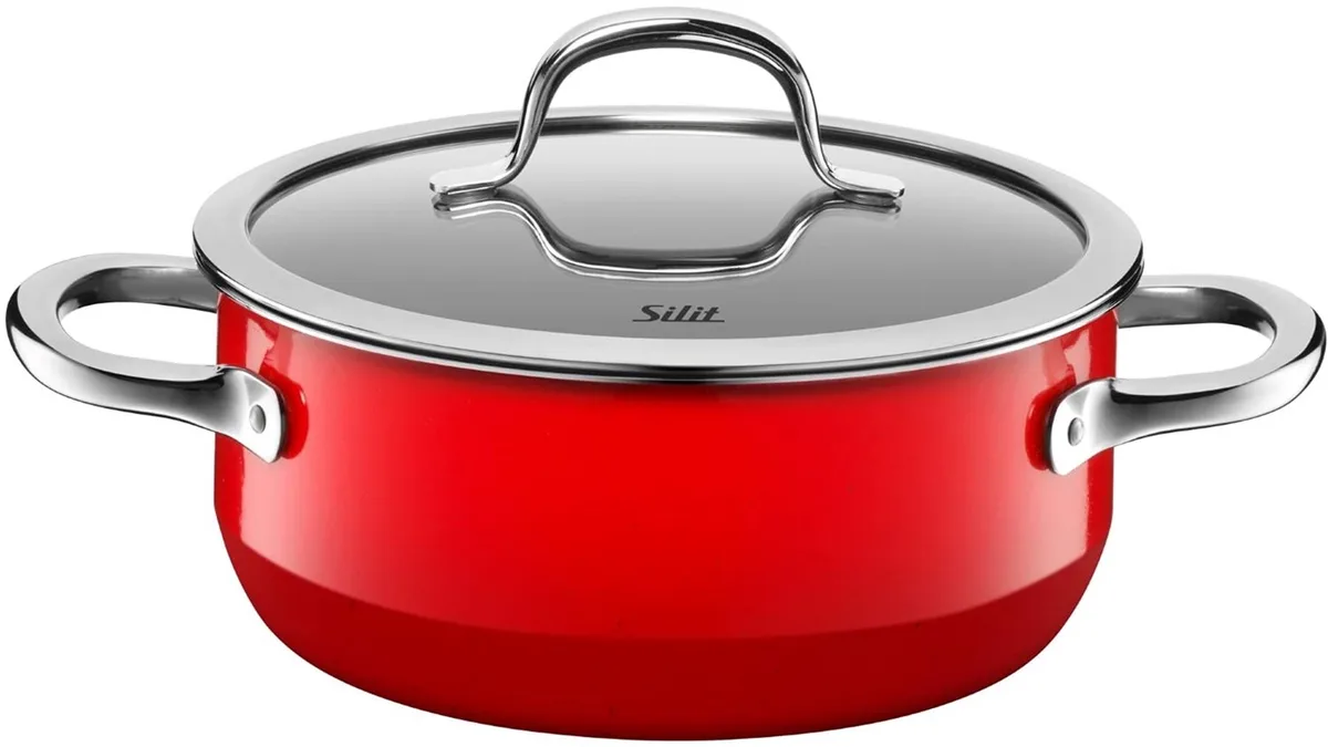 Passion Red kookpan 2,4L - 20cm - Inductie van Silit in Rood – productfoto