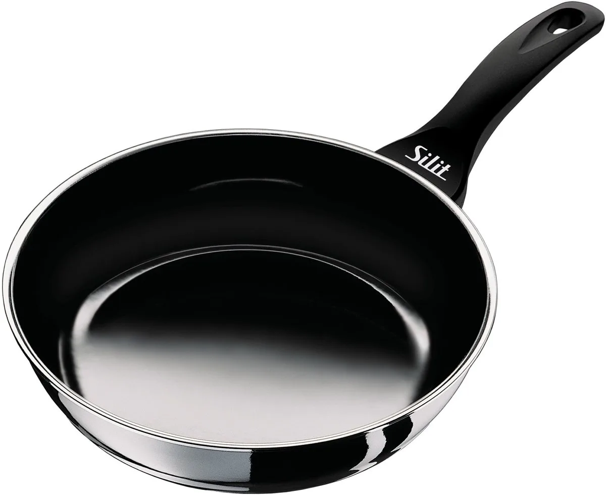 Professional Koekenpan 24 cm Silargan Inductie van Silit in Zwart – productfoto