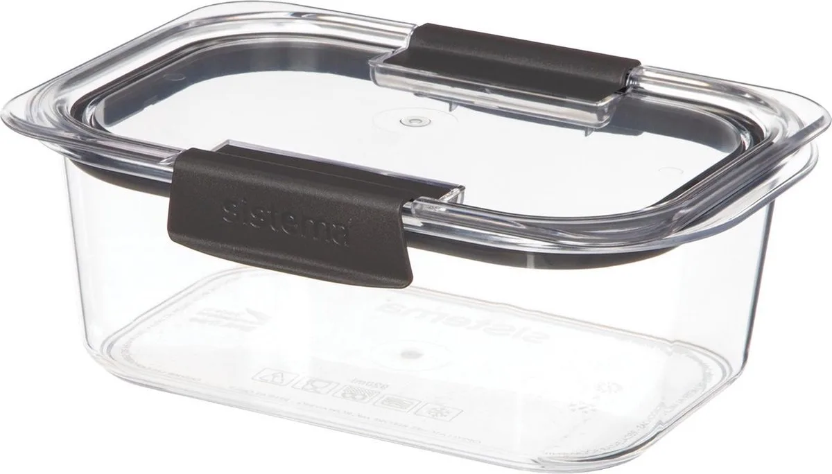 Brilliance – Bewaardoos – Rechthoekige vershouddoos – Medium - Tritan - 920ml van Sistema in Transparant – productfoto