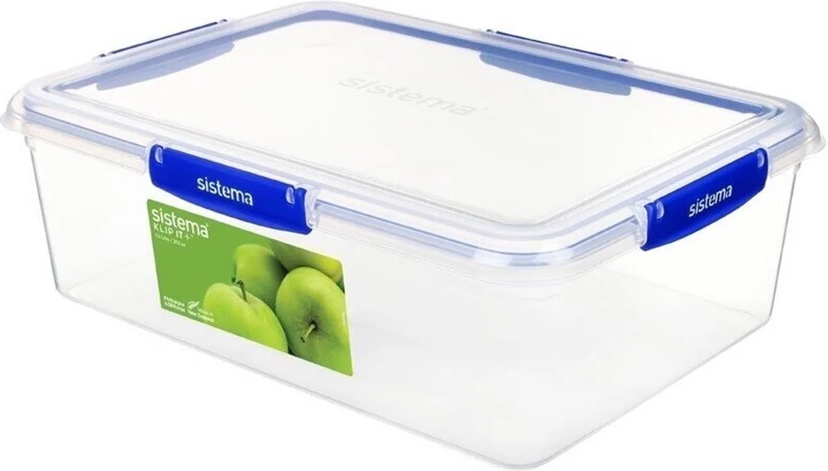 Klip It + rechthoekige voorraaddoos 7.5L van Sistema in Transparant – productfoto