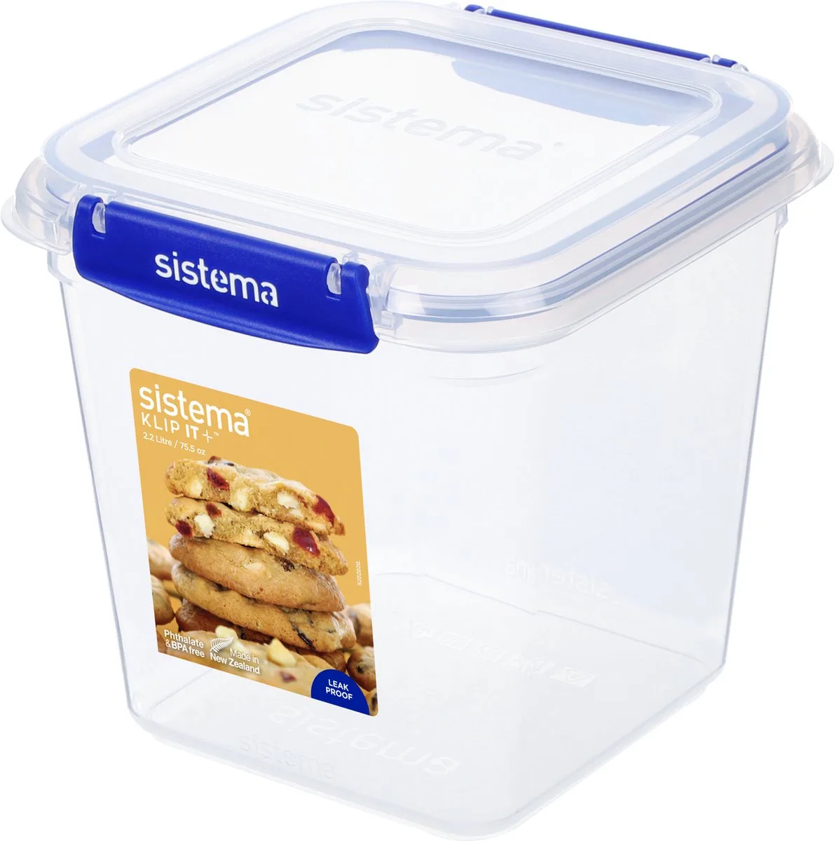 Klip It + - Vershouddoos - Voorraaddoos - 2.20L van Sistema in Blauw – productfoto