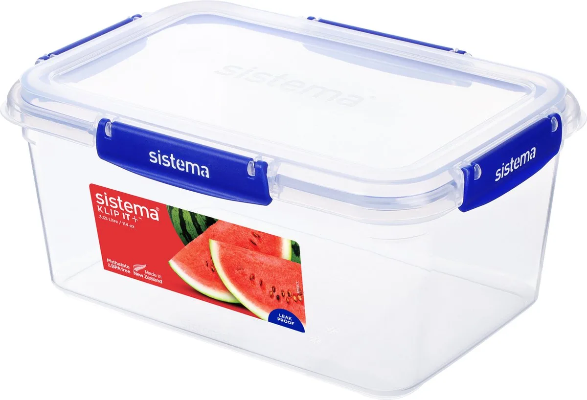 Klip It + - Vershouddoos - Voorraaddoos - Rechthoekig - 3.35L de Sistema en Transparent – photo produit
