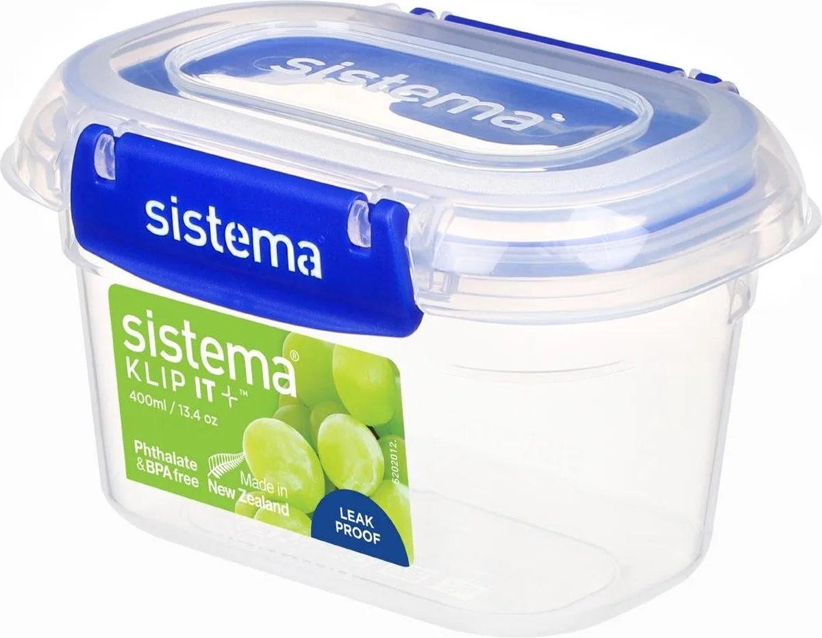 Rectangle Klip It Plus 400ml fra Sistema i Gennemsigtig – produktbillede