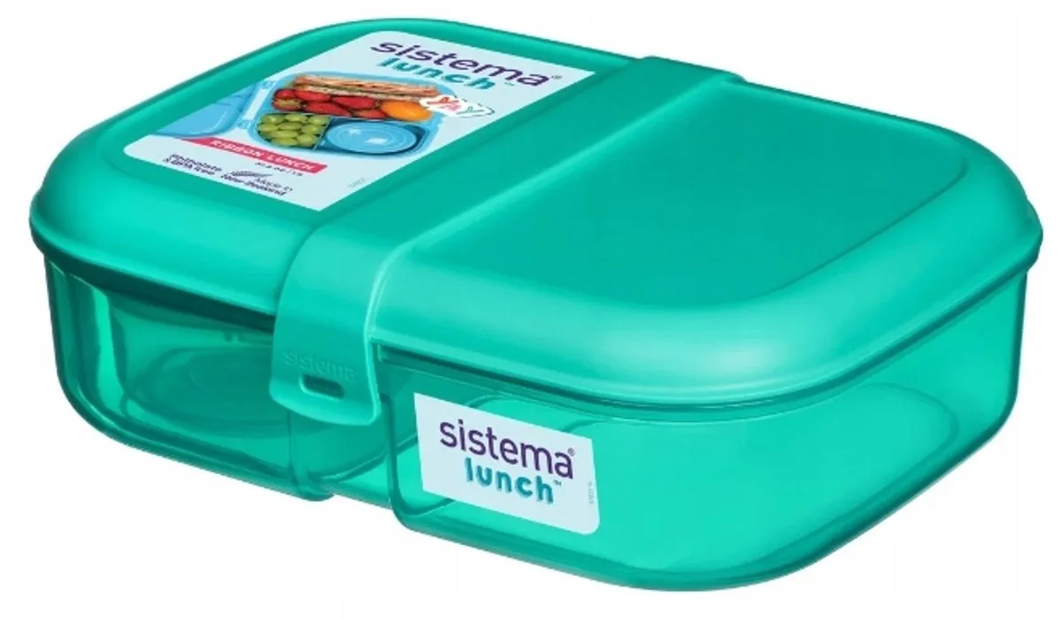 Lunchbox Ribbon To-Go - 1,1L, 2 Compartimenten, BPA-vrij van Sistema in Groen – productfoto