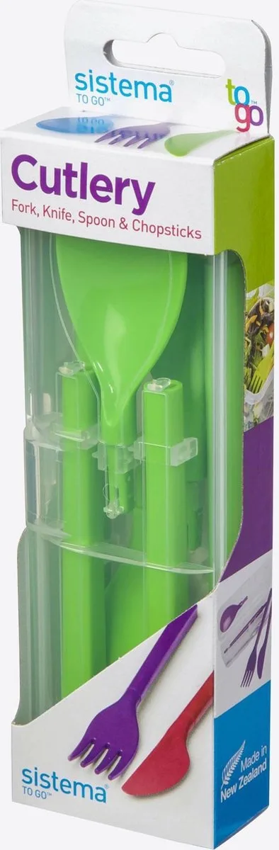 To Go bestekset - mes - vork - lepel & chopsticks
