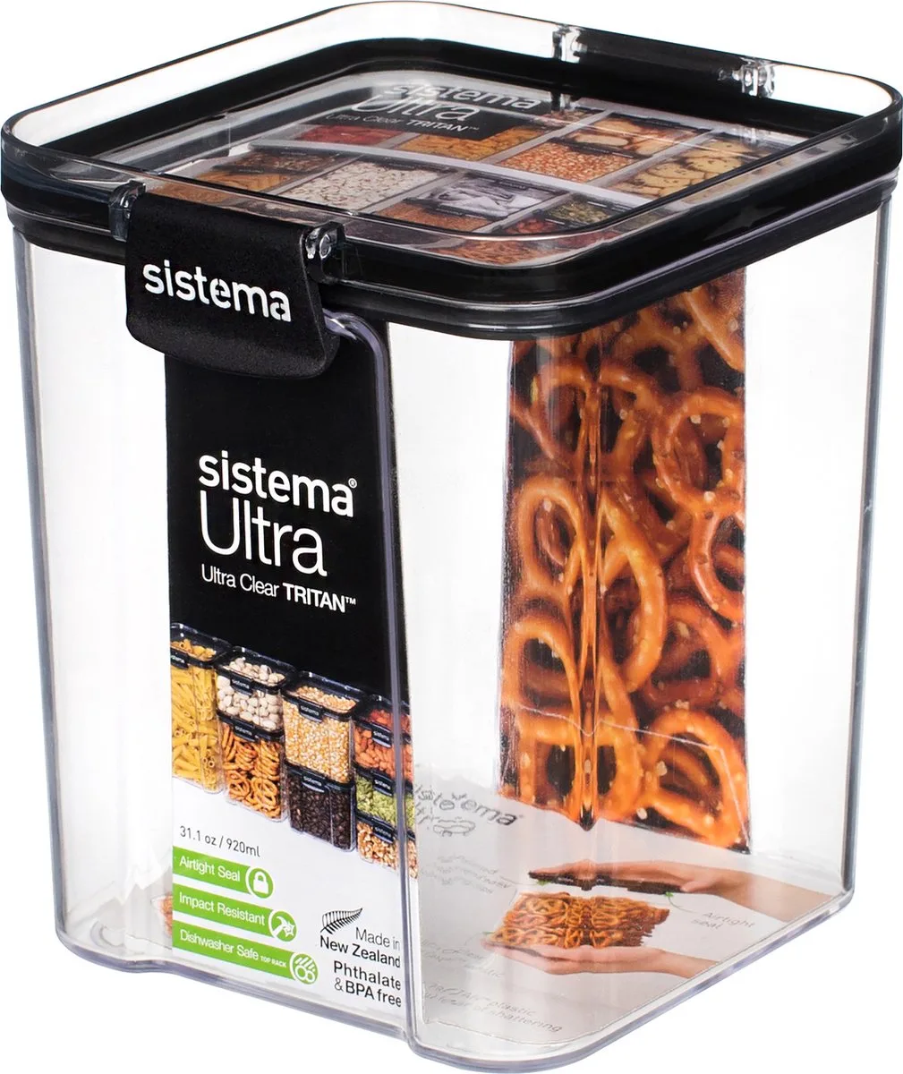 Tritan Ultra Square 920ml fra Sistema i Lilla – produktbillede