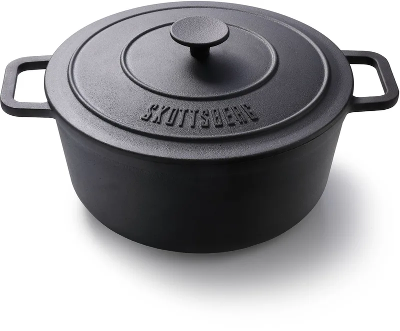Braadpan - Cast Iron - Gietijzer - Inductie - 28 cm - Gietijzeren pan - Alle warmtebronnen by Skottsberg in Black – product photo
