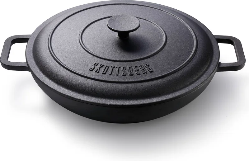 Hapjespan - Cast Iron - Gietijzer - Inductie - 31,5 cm - Gietijzeren pan - Alle warmtebronnen de Skottsberg en Noir – photo produit