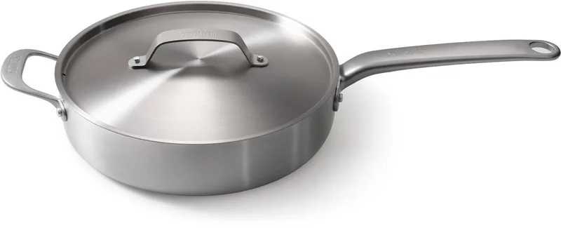 Hapjespan - Inductie - Ovenbestendig - Stainless Steel - 28 cm - RVS - Alle warmtebronnen de Skottsberg en Argent – photo produit